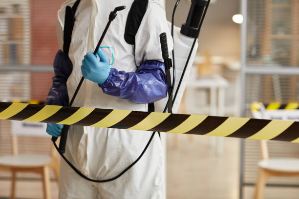 Professional Biohazard Cleanup technician working in Groveton, VA